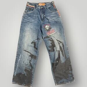 Arme Vintage Warcore Revolution Jeans 32 Military Graphic Star Patch Y2K Archive